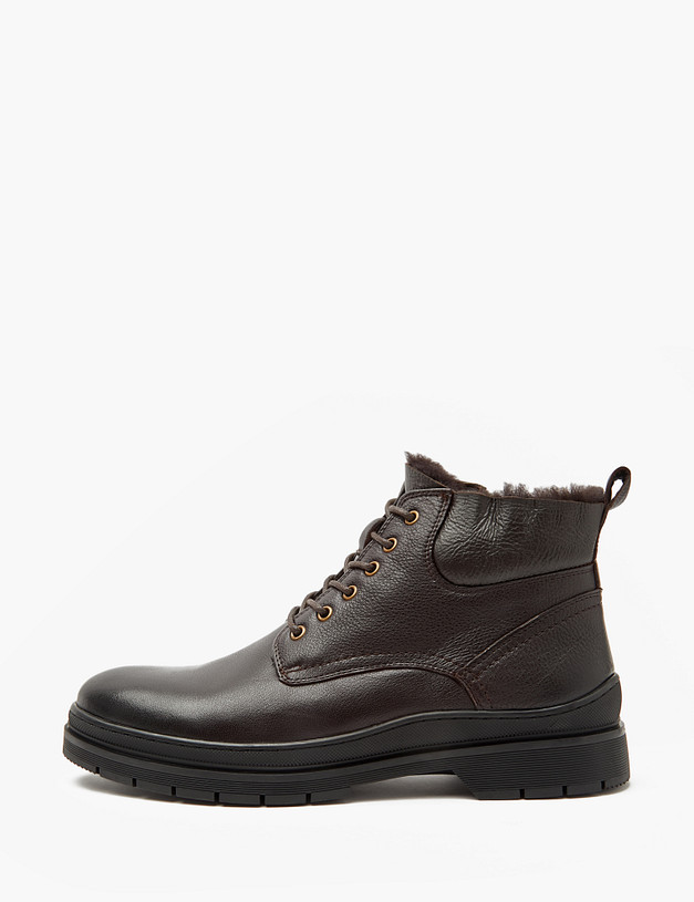 Коричневые мужские зимние ботинки MASCOTTE 58-124631-0109 | ракурс 1 Коричневые мужские зимние ботинки MASCOTTE 58-124631-0109 | ракурс 1