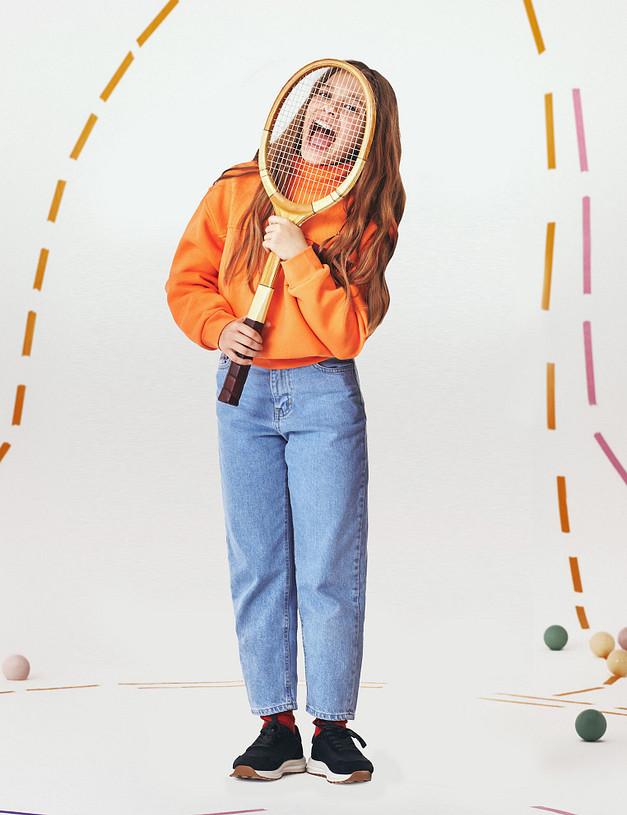 Черные кроссовки для девочек MASCOTTE 234-320621-0202 | ракурс 1