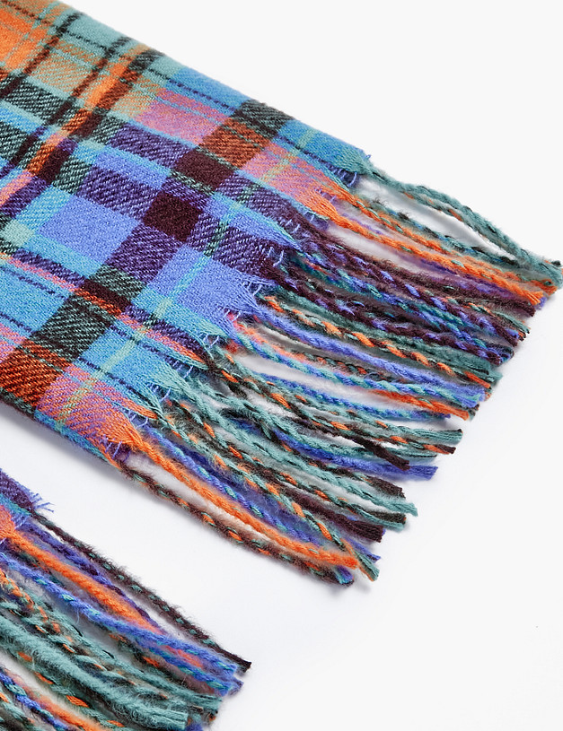 Синий женский шарф MASCOTTE 766-2214-2403 | ракурс 3 Синий женский шарф MASCOTTE 766-2214-2403 | ракурс 3