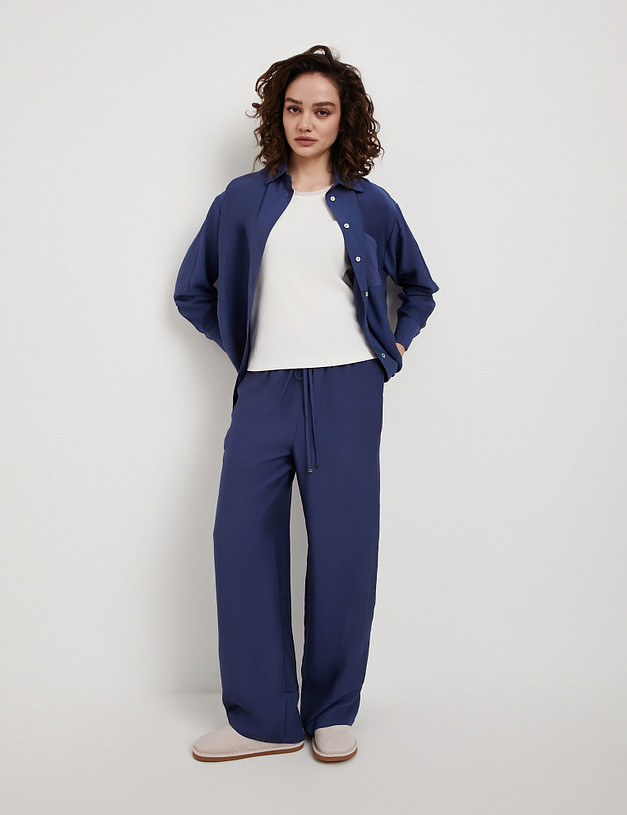 Синие женские брюки MASCOTTE 973-6109-2403 | ракурс 2