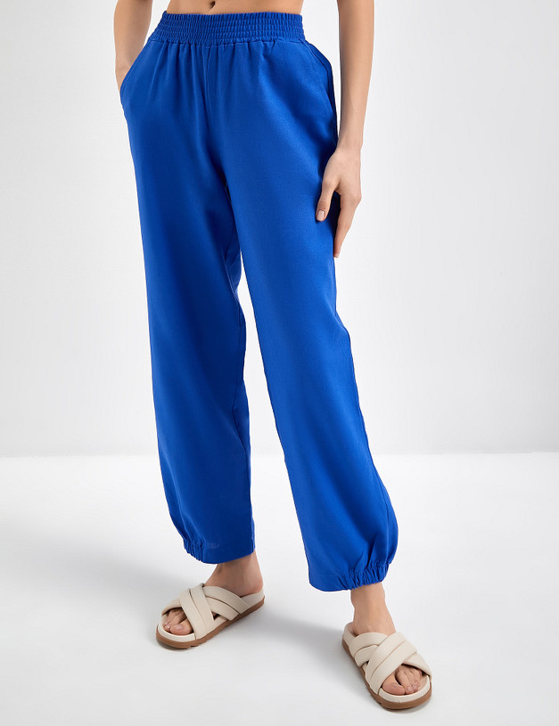 Синие женские брюки-джоггеры MASCOTTE 790-3118-2703 | ракурс 3
