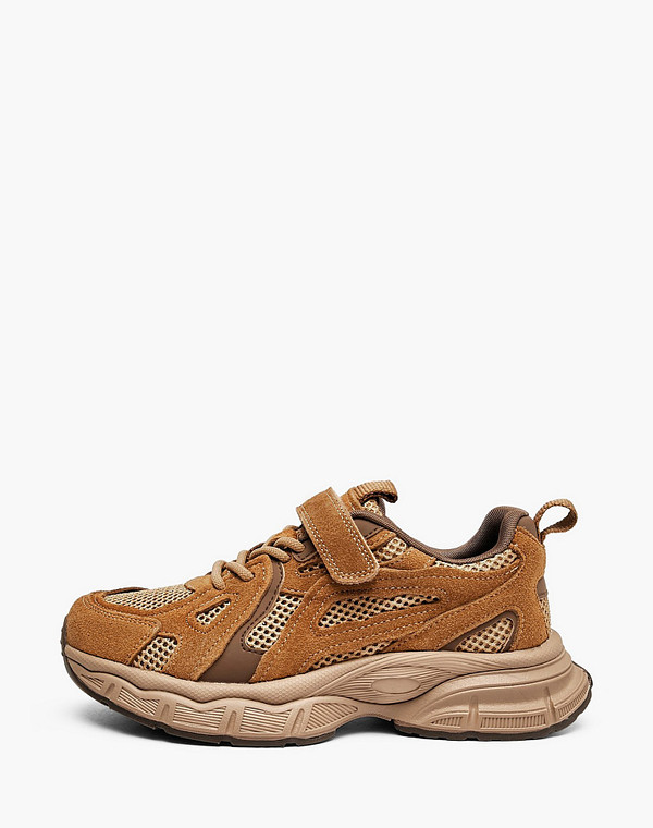 234-617021-0213 Полуботинки для активного отдыха мальч./девич. велюр-текстиль/текстиль рыж, Mascotte JUNIOR