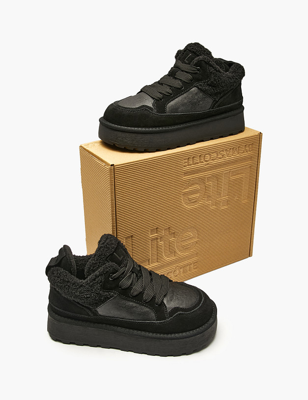 Черные женские зимние ботинки MASCOTTE 234-527041-0202 | ракурс 7