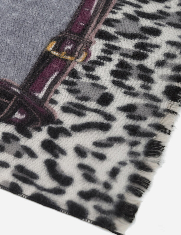 Серый женский шарф MASCOTTE 730-0254-2410 | ракурс 2