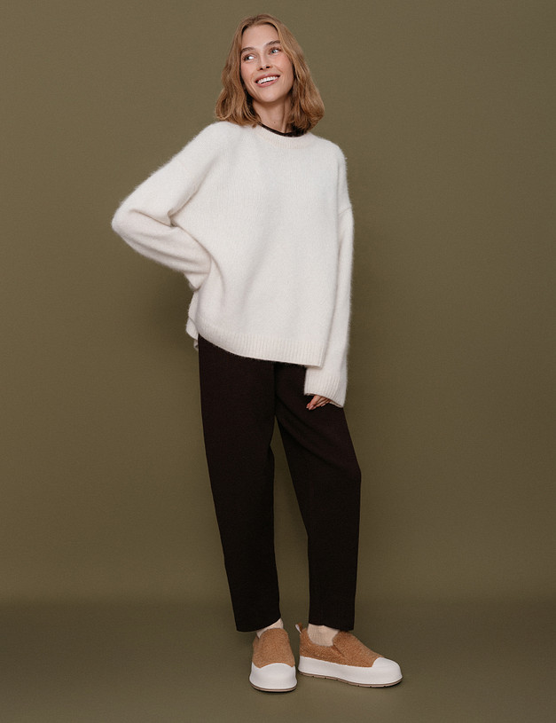 Рыжие женские меховые слипоны  MASCOTTE 98-523541-0413 | ракурс 1