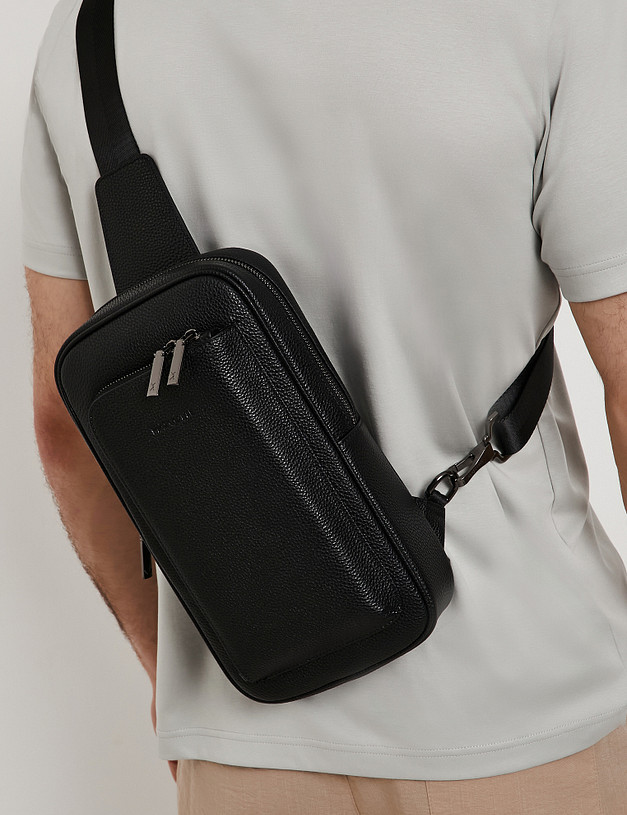 Черная мужская сумка MASCOTTE 604-6101-102 | ракурс 1