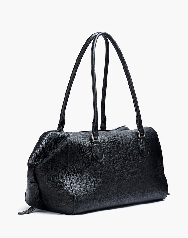 660-6124-102 Сумка женская нат.кожа-и.кожа/текстиль черн, M, Mascotte