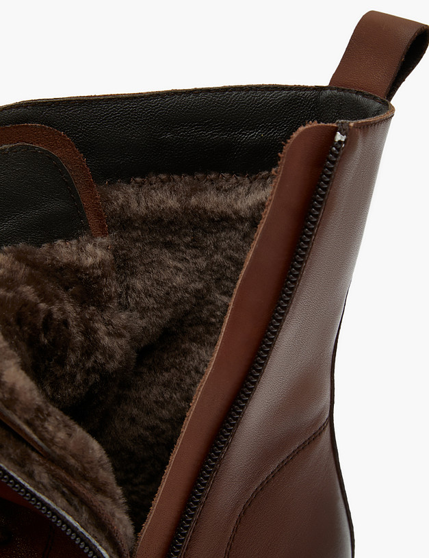 Коричневые женские зимние ботинки MASCOTTE 58-322031-0109 | ракурс 6