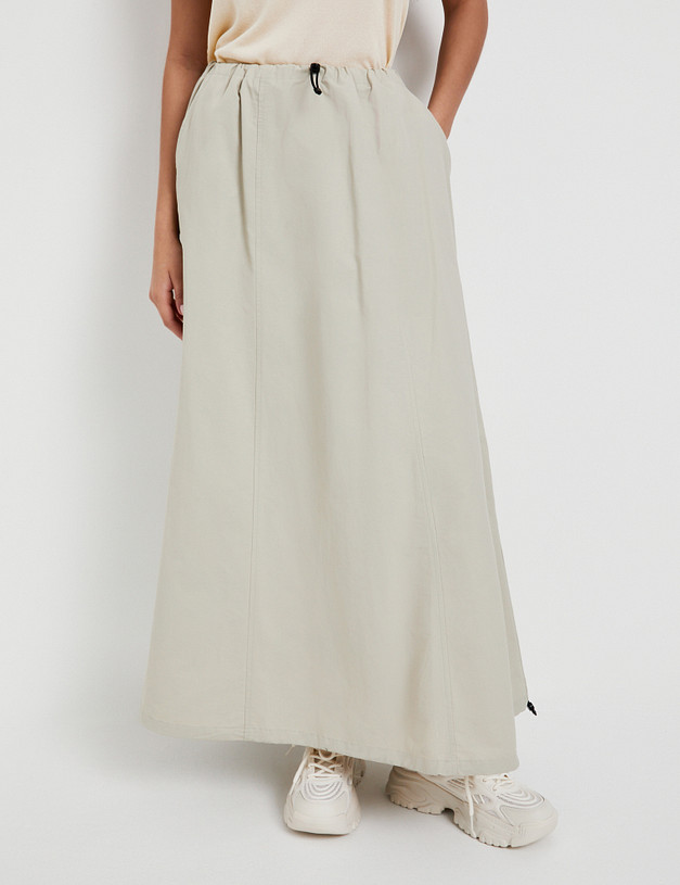 Серо-бежевая женская юбка MASCOTTE 974-5103-2608 | ракурс 3