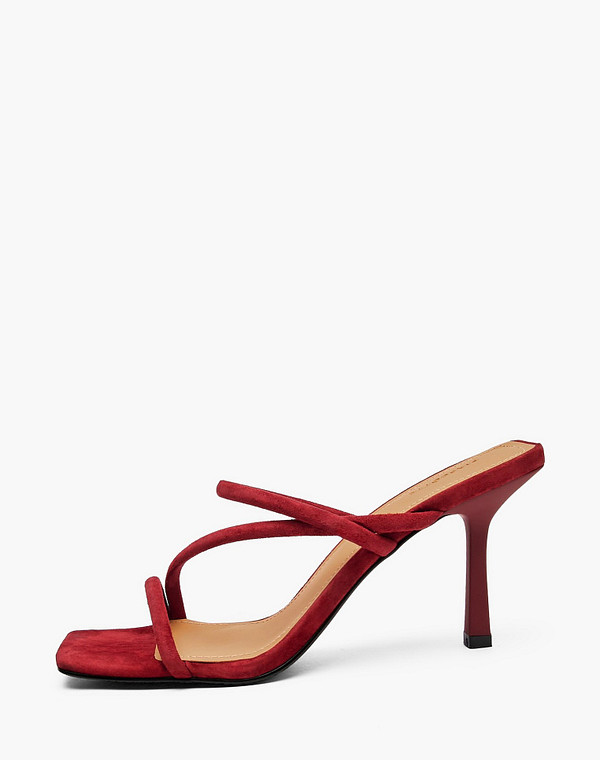 234-611491-0605 Туфли летние женские велюр/б.п. красн, Mascotte