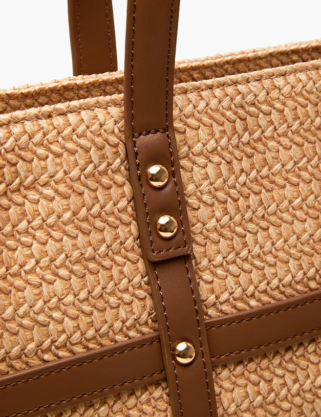 Бежевая женская сумка из соломки MASCOTTE 647-4116-0308 | ракурс 6 Бежевая женская сумка из соломки MASCOTTE 647-4116-0308 | ракурс 6