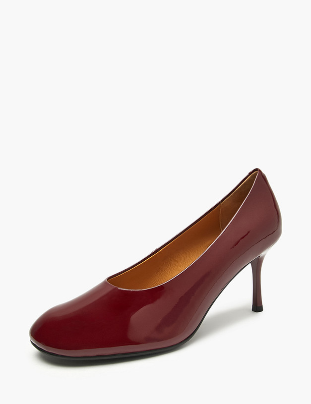 Бордовые женские лакированные туфли MASCOTTE 126-521111-0705 | ракурс 3