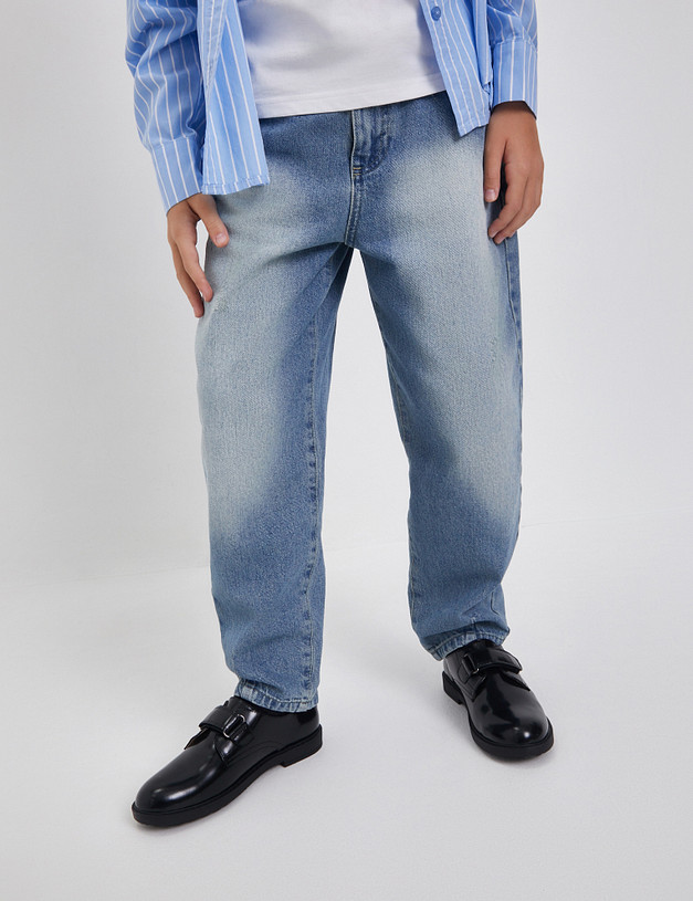 Черные полуботинки для мальчиков MASCOTTE 159-410111-0102 | ракурс 3