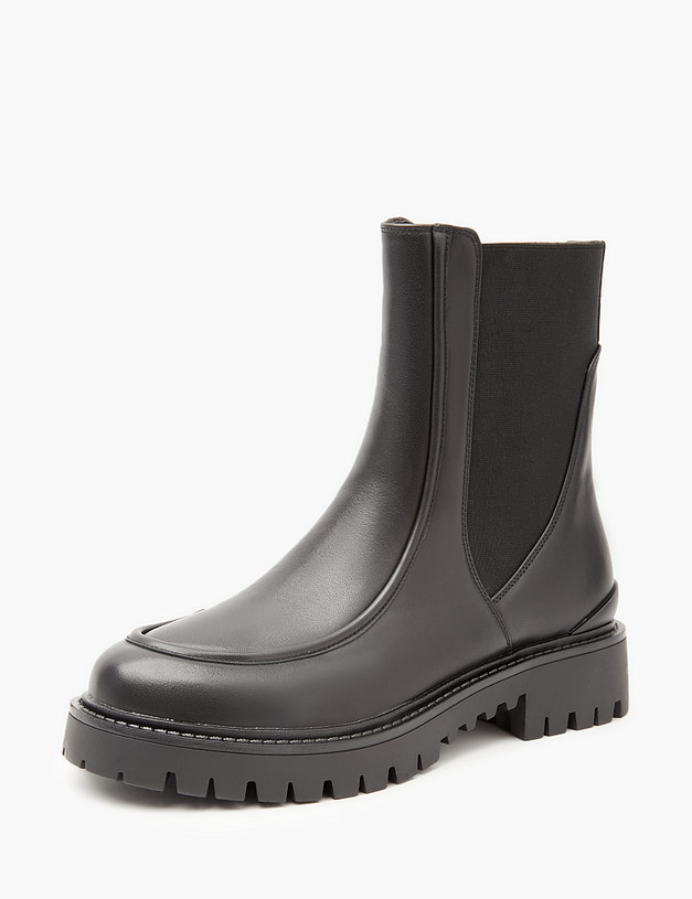 Черные кожаные женские челси MASCOTTE 233-3202122-3100M | ракурс 3