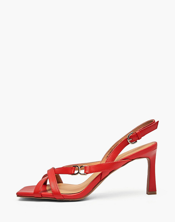 126-610611-6545M Туфли летние женские нат.кожа/нат.кожа красн, Mascotte