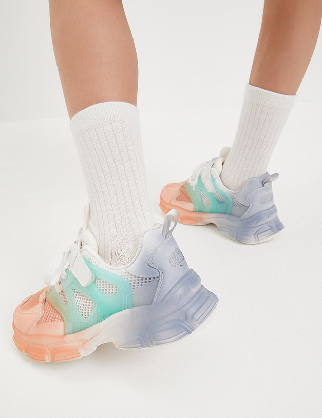 Цветные кроссовки для девочек MASCOTTE 234-413821-0612 | ракурс 9