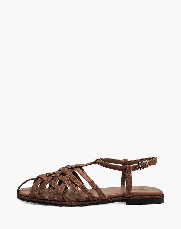 94-5164713-0609 Туфли летние женские велюр/нат.кожа корич, Mascotte