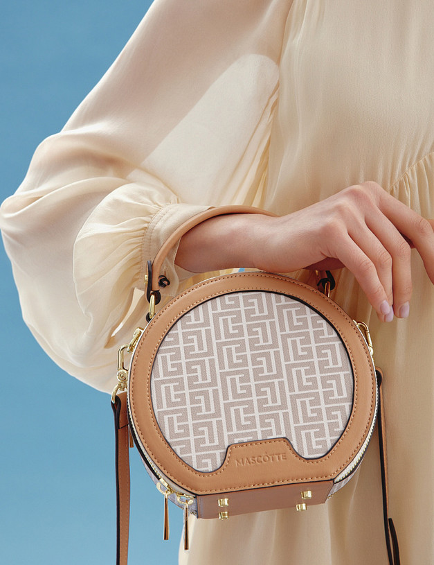 Бежевая женская сумка кросс-боди MASCOTTE 602-2105-608 | ракурс 2