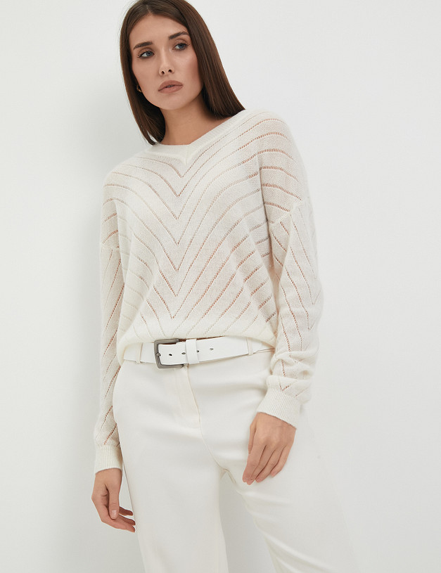 Молочный женский джемпер MASCOTTE 852-3202-2401 | ракурс 6