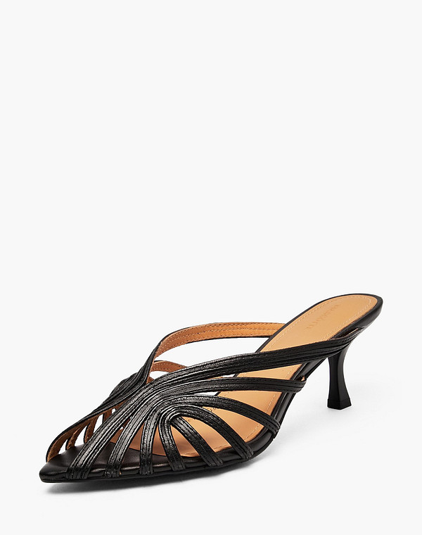 233-6103014-3501M Туфли летние женские нат.кожа/нат.кожа черн, Mascotte