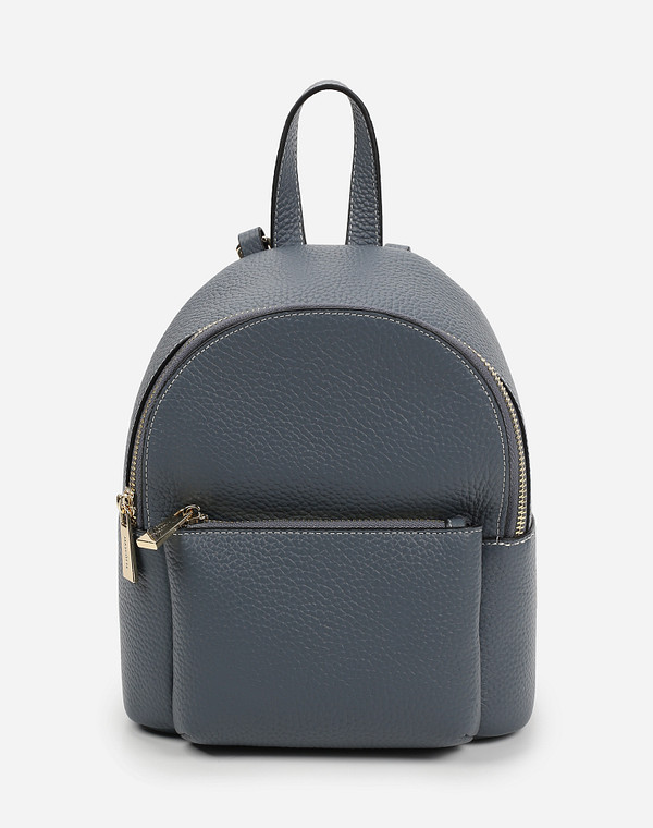 604-9117-103 Рюкзак женский нат.кожа/текстиль синий, S, Mascotte