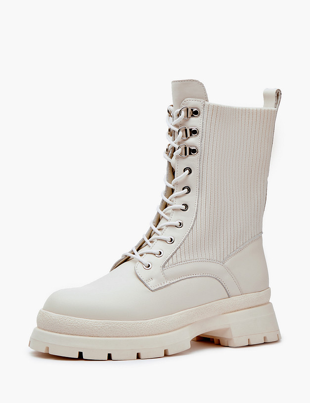 Белые женские ботинки MASCOTTE 58-325721-4156M | ракурс 2