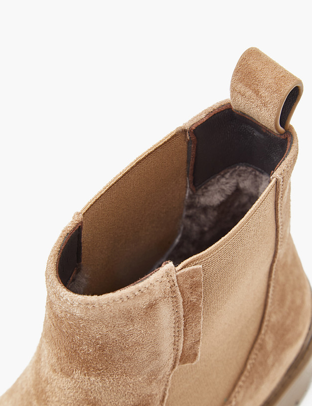 Бежевые женские зимние челси MASCOTTE 233-3202138-3671M | ракурс 6