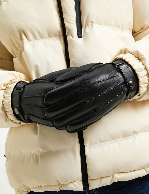 Черные мужские перчатки MASCOTTE 717-2211-102 | ракурс 1