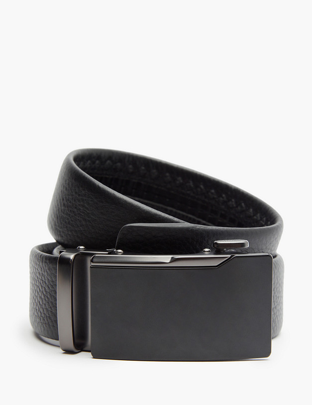 Черный мужской ремень MASCOTTE 703-3110-102 | ракурс 2