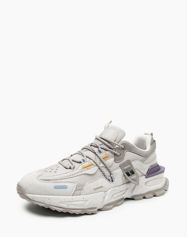 64-516421-0101 Полуботинки для активного отдыха мужские нат.кожа-и.кожа/текстиль серо-беж-серый, Lite by Mascotte