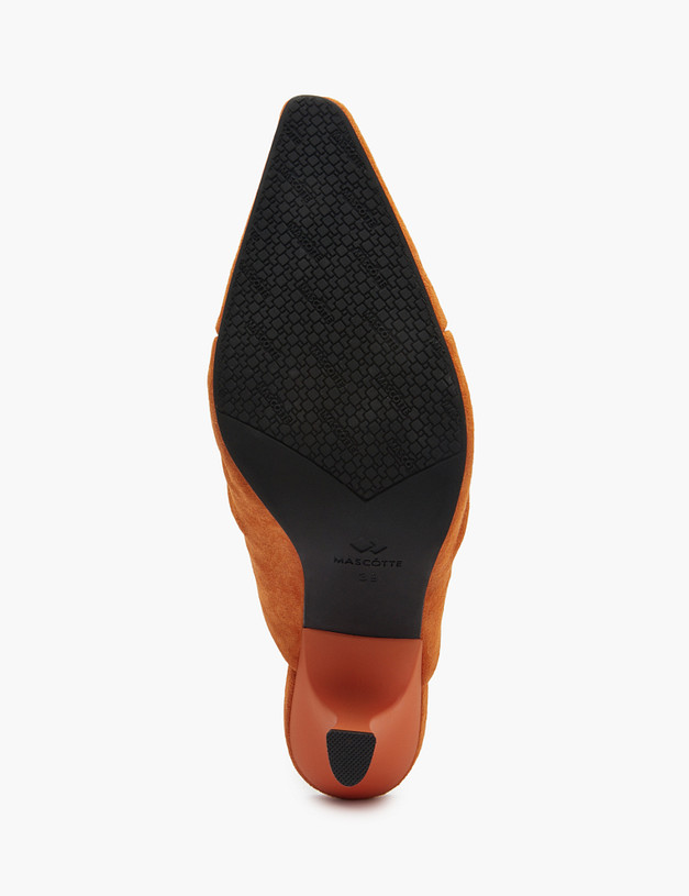 Оранжевые женские мюли на каблуке MASCOTTE 175-5163211-0613 | ракурс 6