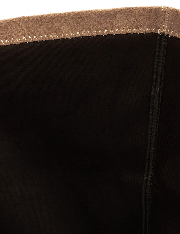 Бежевые женские ботфорты на широком каблуке MASCOTTE 25-121522-2408 | ракурс 7