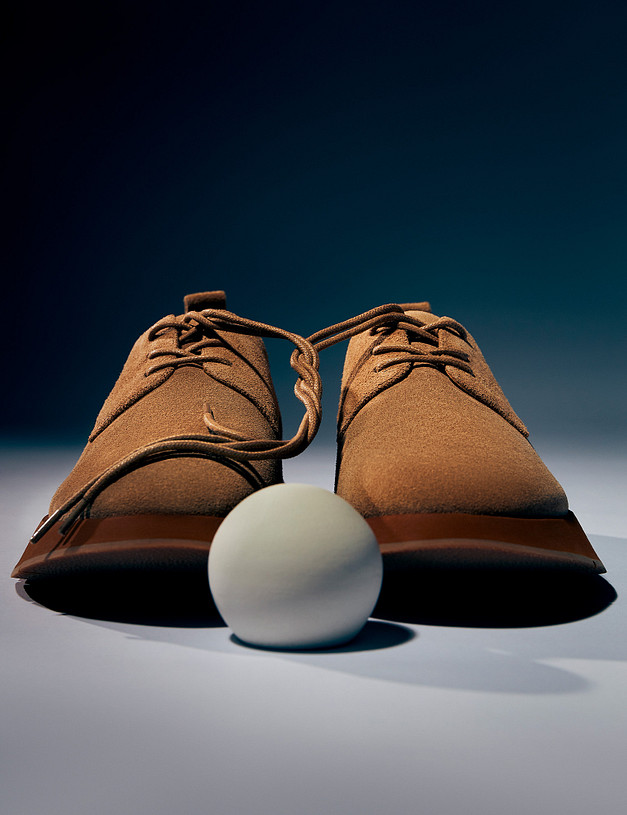 Бежевые женские велюровые полуботинки MASCOTTE 172-3201316-2210M | ракурс 1