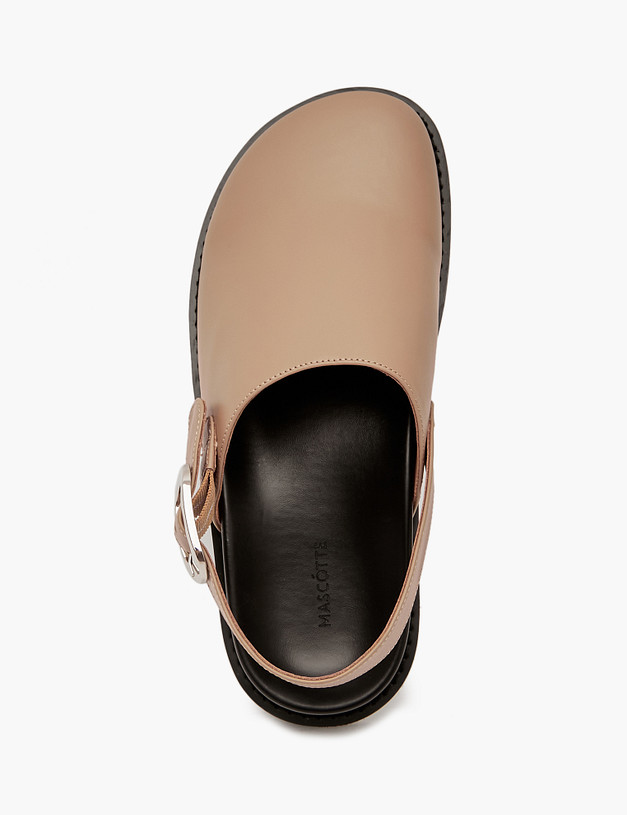Коричневые женские сабо из натуральной кожи MASCOTTE 47-4127014-7155M | ракурс 5