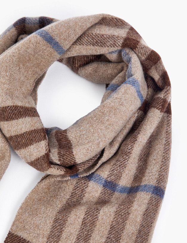 Коричневый мужской шарф MASCOTTE 766-5202-508 | ракурс 3