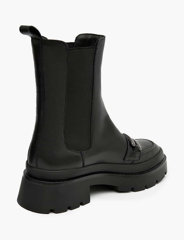 Черные женские челси MASCOTTE 126-223721-3100M | ракурс 4 Черные женские челси MASCOTTE 126-223721-3100M | ракурс 4