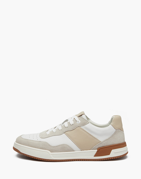 175-512711-0101 Полуботинки для активного отдыха мужские нат.кожа-велюр/нат.кожа бел-молочн, Mascotte