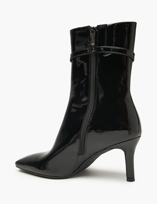 Черные женские лакированные ботильоны MASCOTTE 126-424022-3701M | ракурс 3