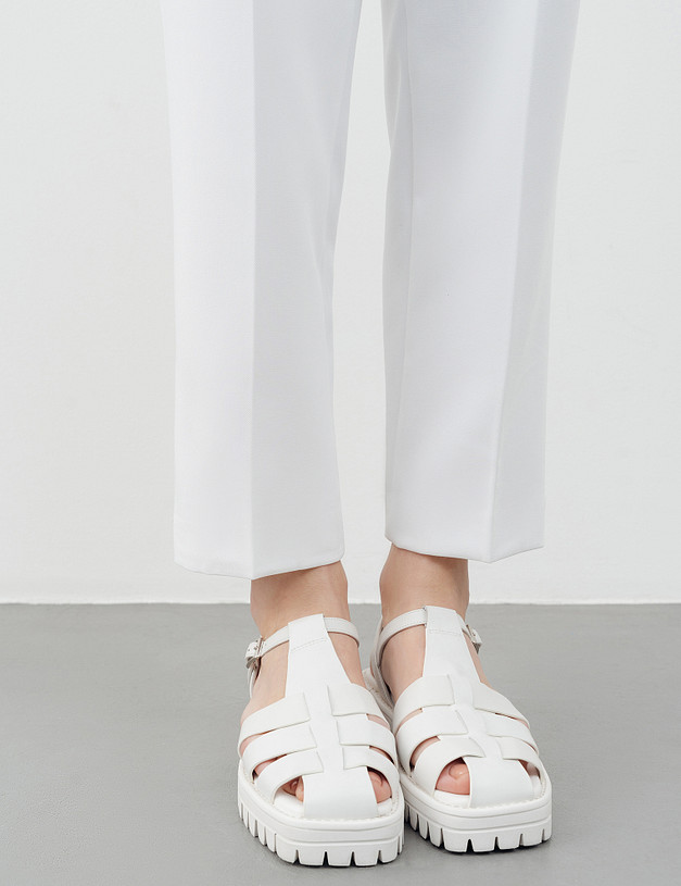 Белые женские сандалии MASCOTTE 233-4123911-7102M | ракурс 2