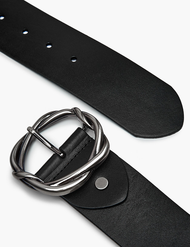 Черный женский ремень MASCOTTE 703-3105-102 | ракурс 3