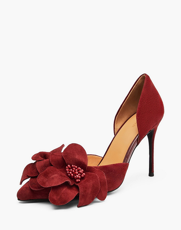 126-6102613-4685M Туфли женские велюр/нат.кожа бордо, Mascotte