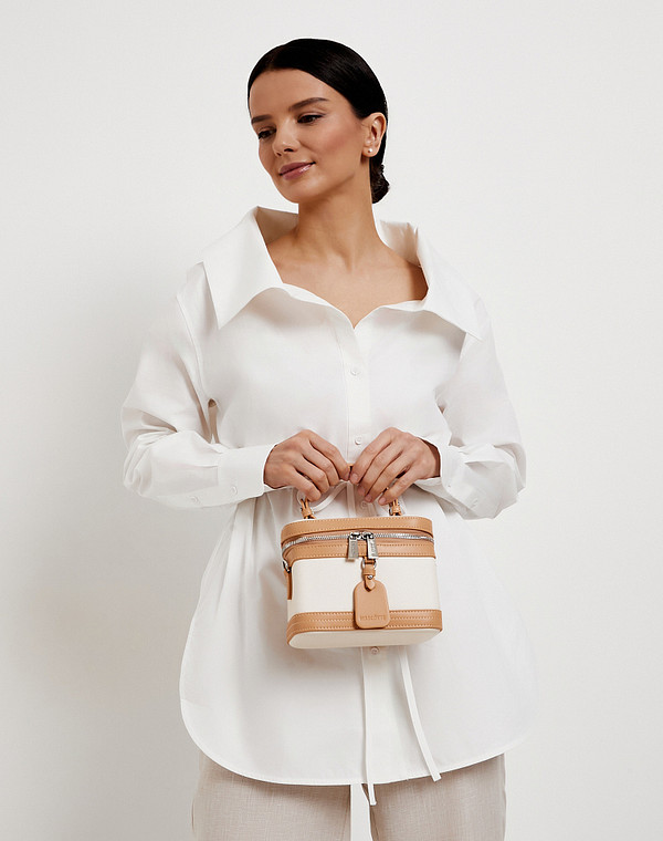 602-6109-601 Сумка женская и.кожа/текстиль бел-беж, S, Mascotte