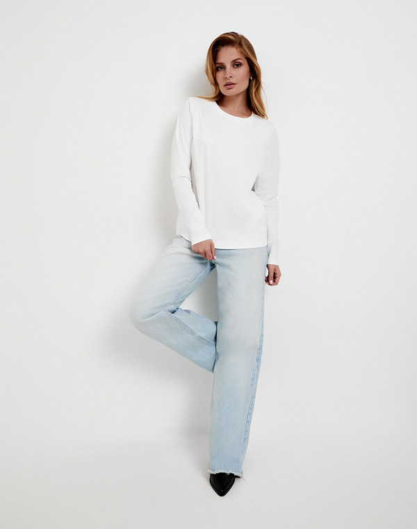 976-5202-2601 Футболка с длинным рукавом женская бел, Mascotte