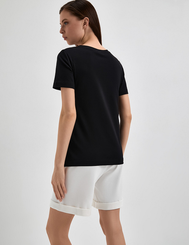 Черная женская футболка MASCOTTE 790-3114-2602 | ракурс 6