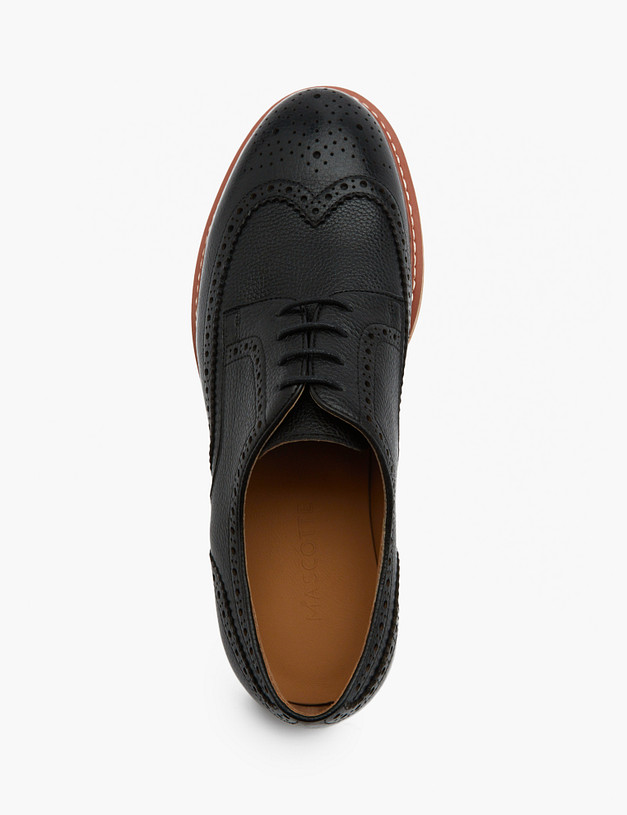 Черные кожаные мужские броги MASCOTTE 175-310212-0102 | ракурс 5