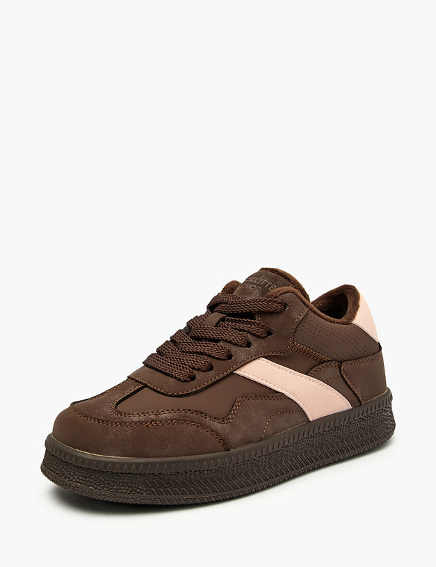 Коричневые кеды для девочек MASCOTTE 234-523721-0609 | ракурс 3