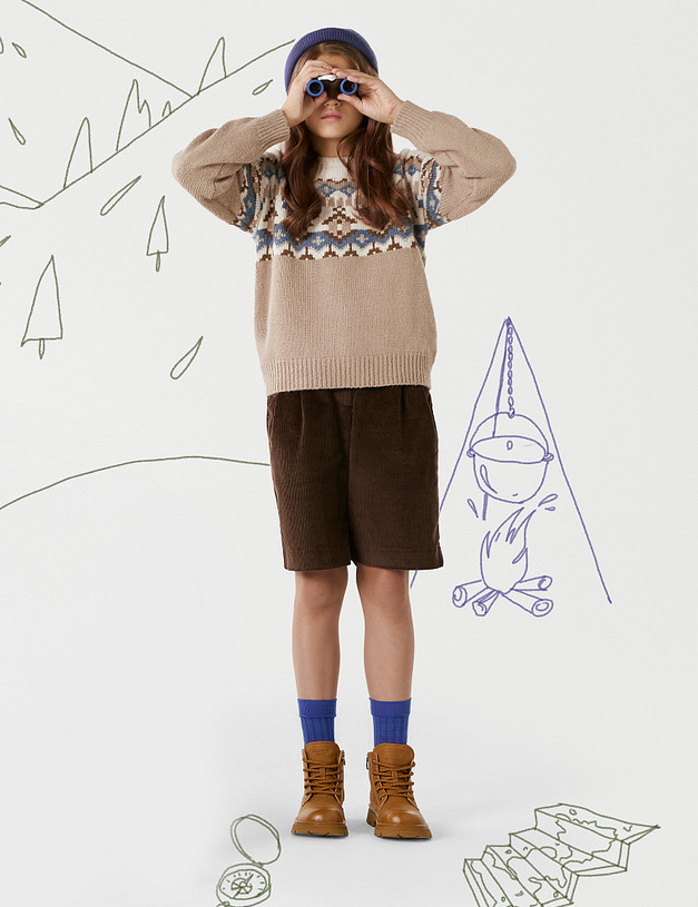 Рыжие детские ботинки MASCOTTE 234-523021-0613 | ракурс 2