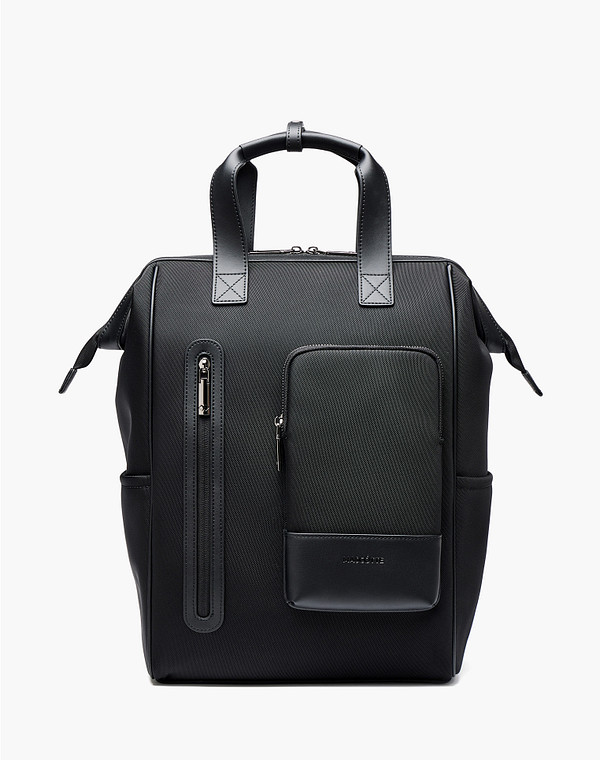 604-6110-202 Рюкзак мужской текстиль-и.кожа/текстиль черн, L, Mascotte