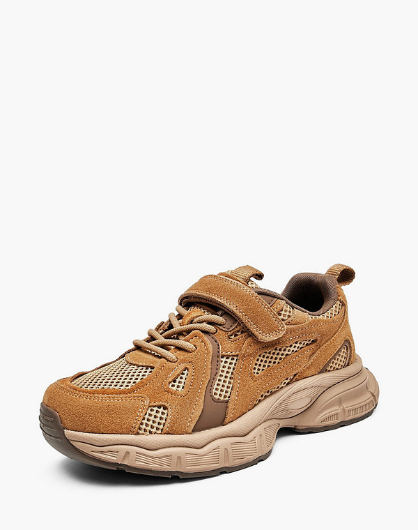 234-617021-0213 Полуботинки для активного отдыха мальч./девич. велюр-текстиль/текстиль рыж, Mascotte JUNIOR