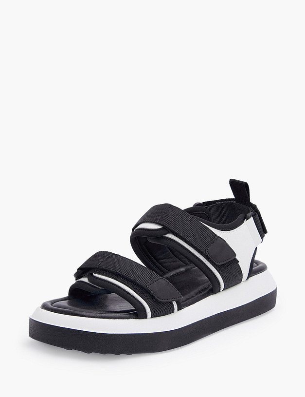 Черно-белые женские сандалии MASCOTTE 106-310521-0601 | ракурс 2